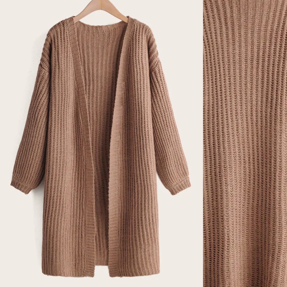 LAST CHANCE❄️ Tan knit cardigan sweater 827510 - Picture 2 of 3